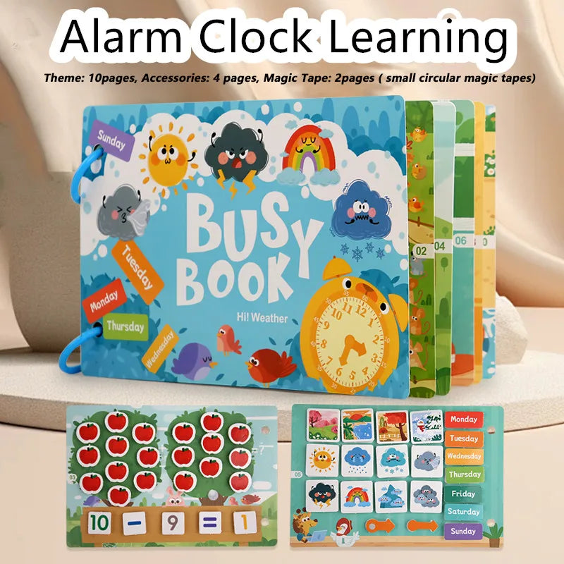 Montessori Baby Busy Book - Early Learning Educational Quiet Sticker Book