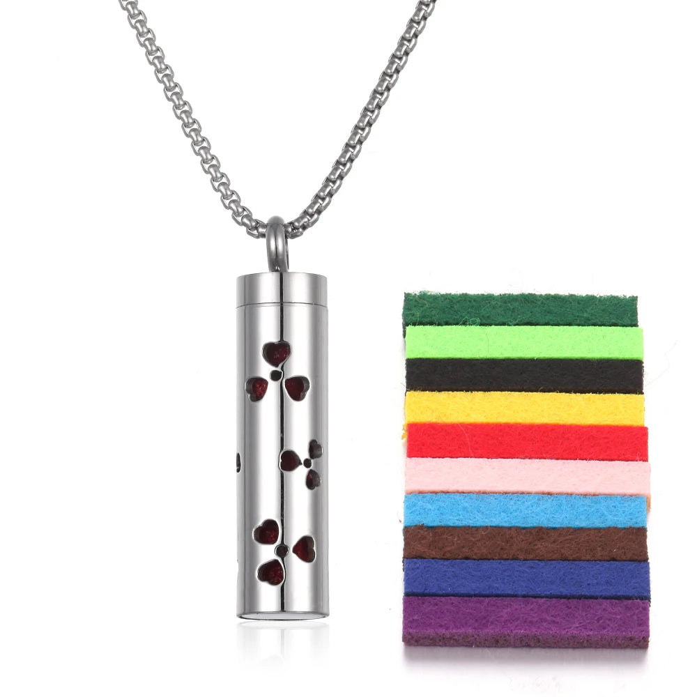 Aroma Therapy Essential Oil Diffuser Locket Necklace