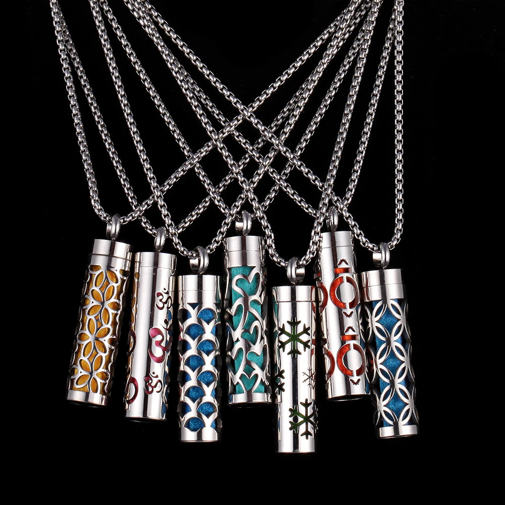 Aroma Therapy Essential Oil Diffuser Locket Necklace