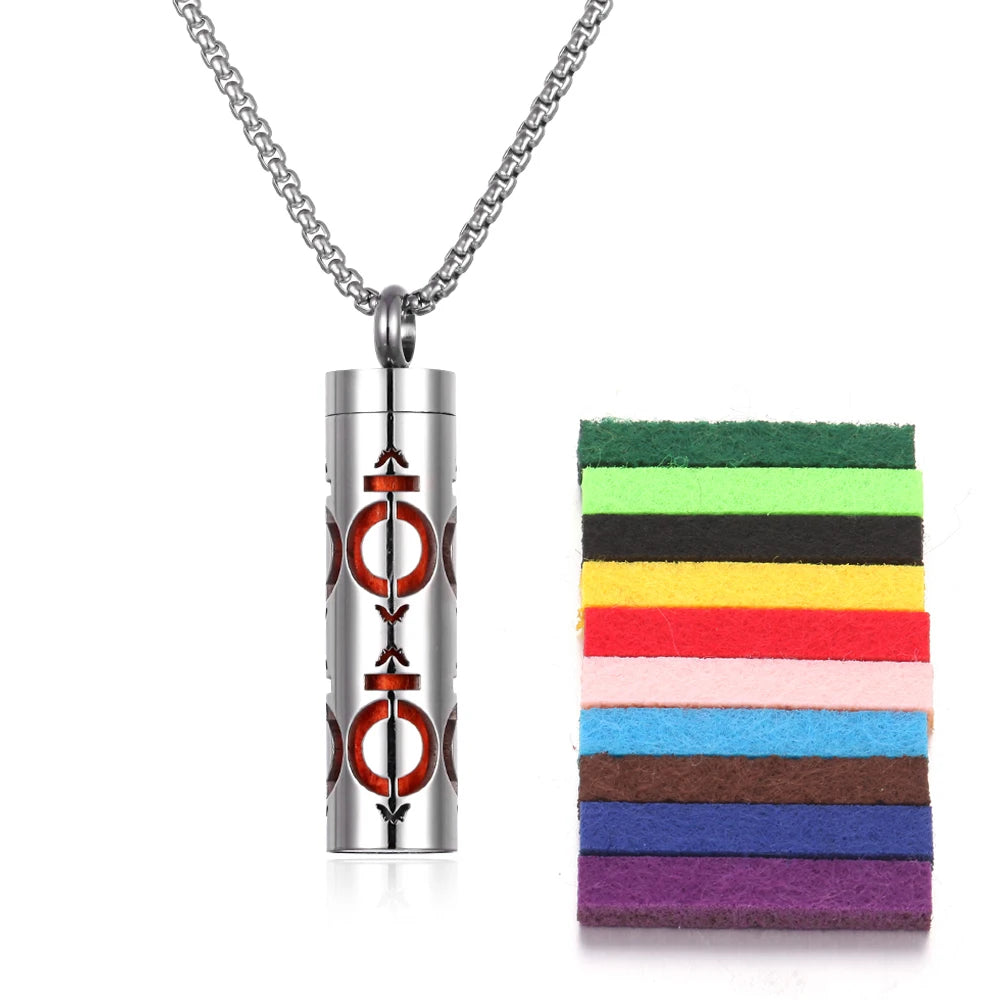 Aroma Therapy Essential Oil Diffuser Locket Necklace