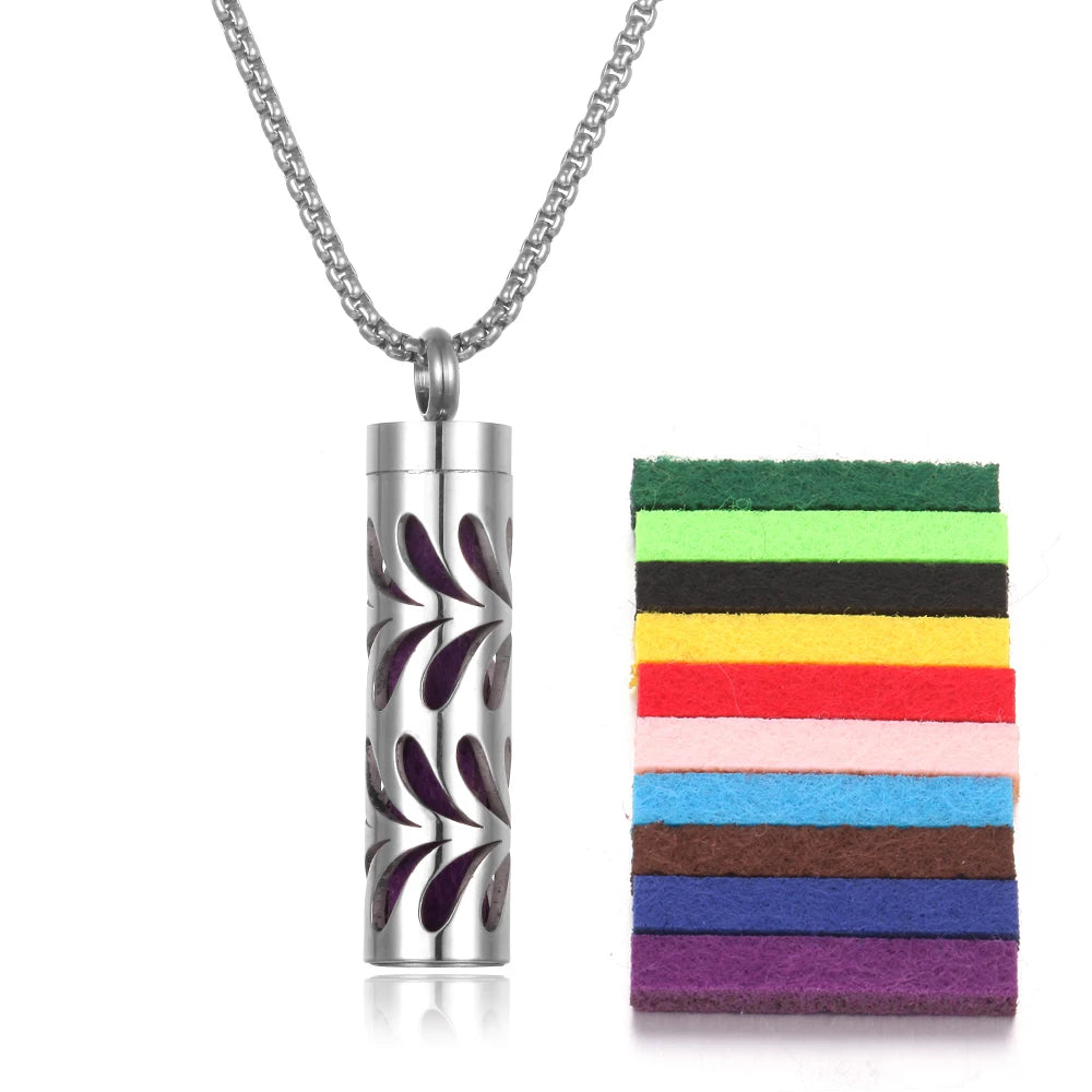 Aroma Therapy Essential Oil Diffuser Locket Necklace