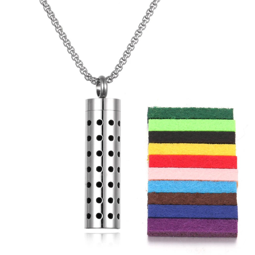 Aroma Therapy Essential Oil Diffuser Locket Necklace