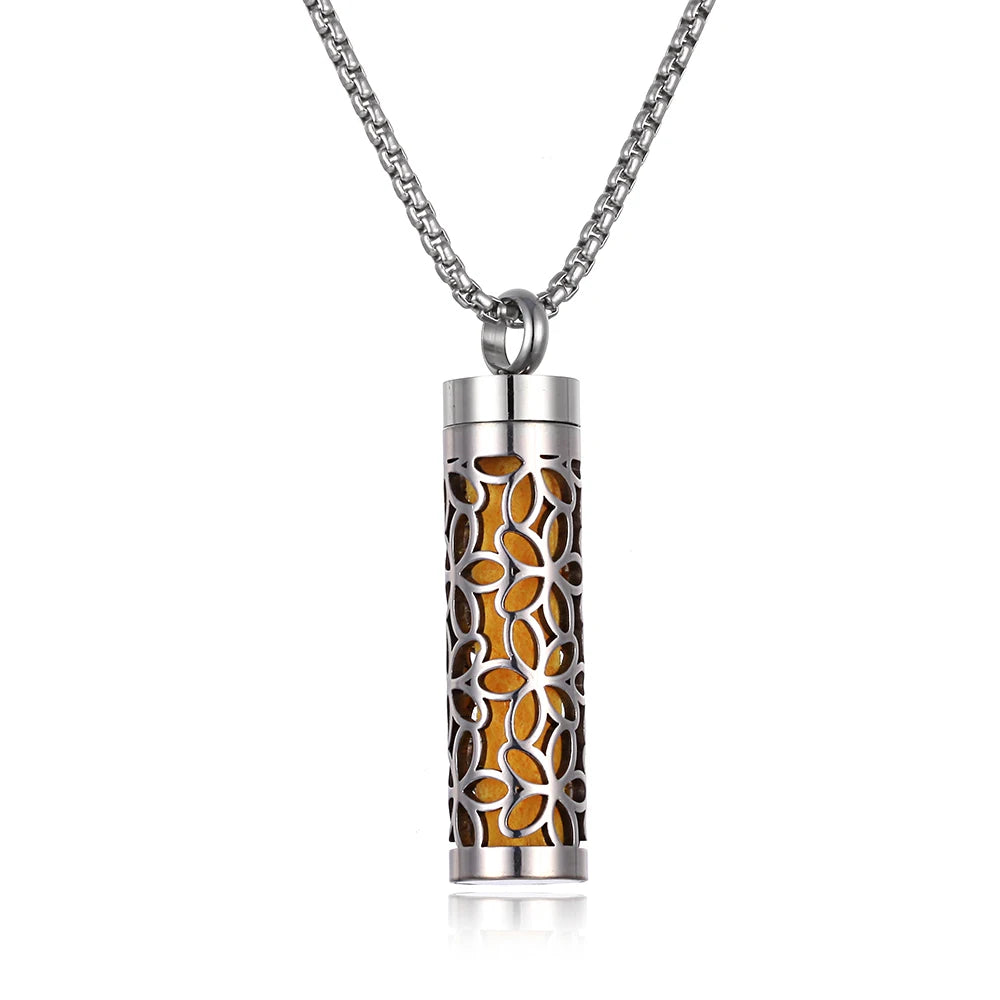 Aroma Therapy Essential Oil Diffuser Locket Necklace