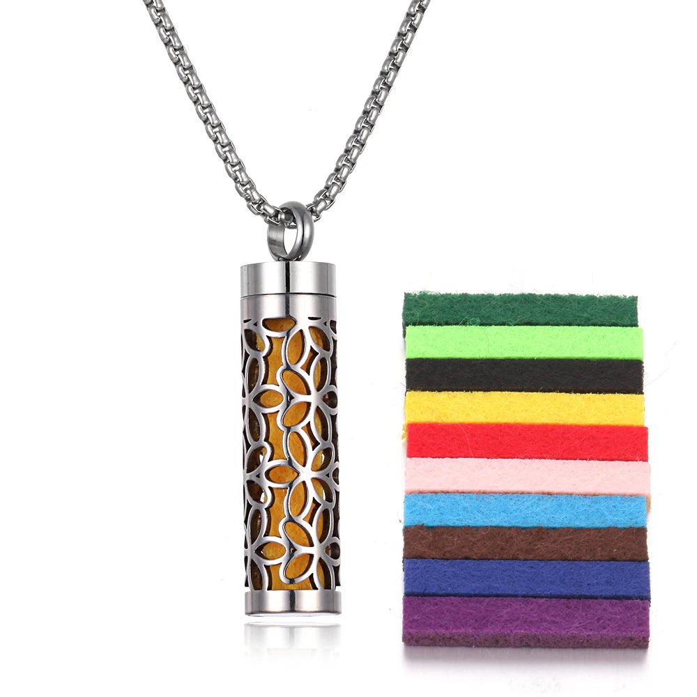 Aroma Therapy Essential Oil Diffuser Locket Necklace