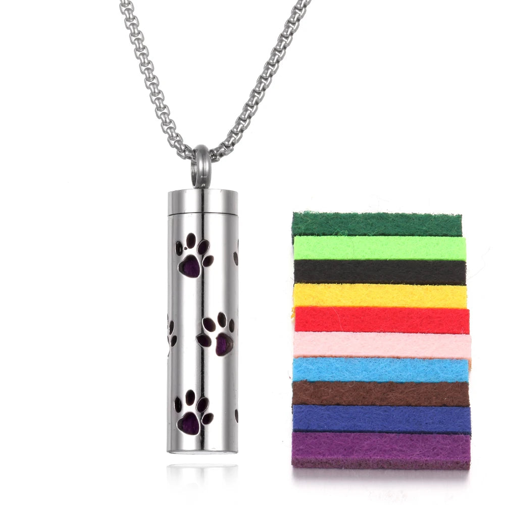 Aroma Therapy Essential Oil Diffuser Locket Necklace