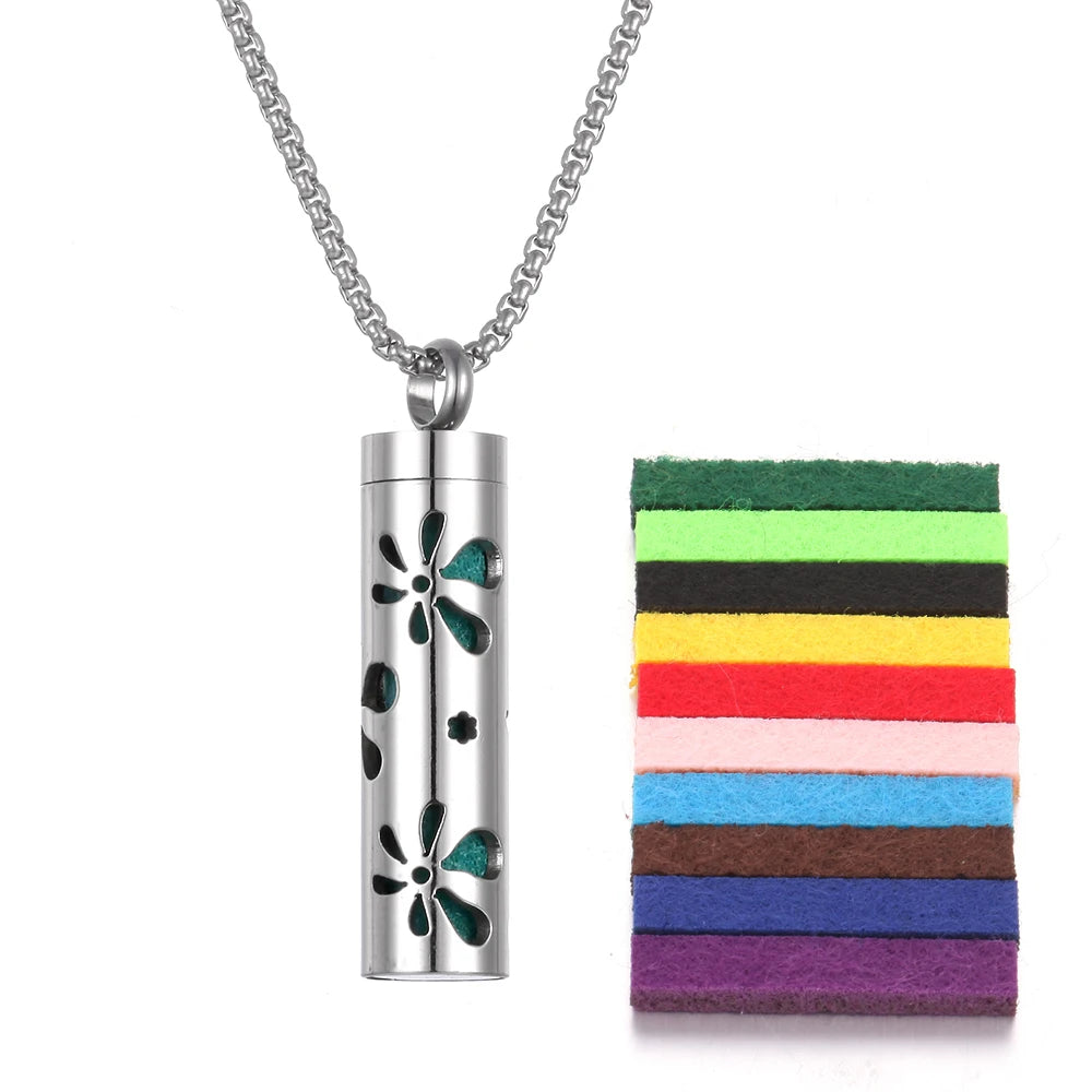Aroma Therapy Essential Oil Diffuser Locket Necklace