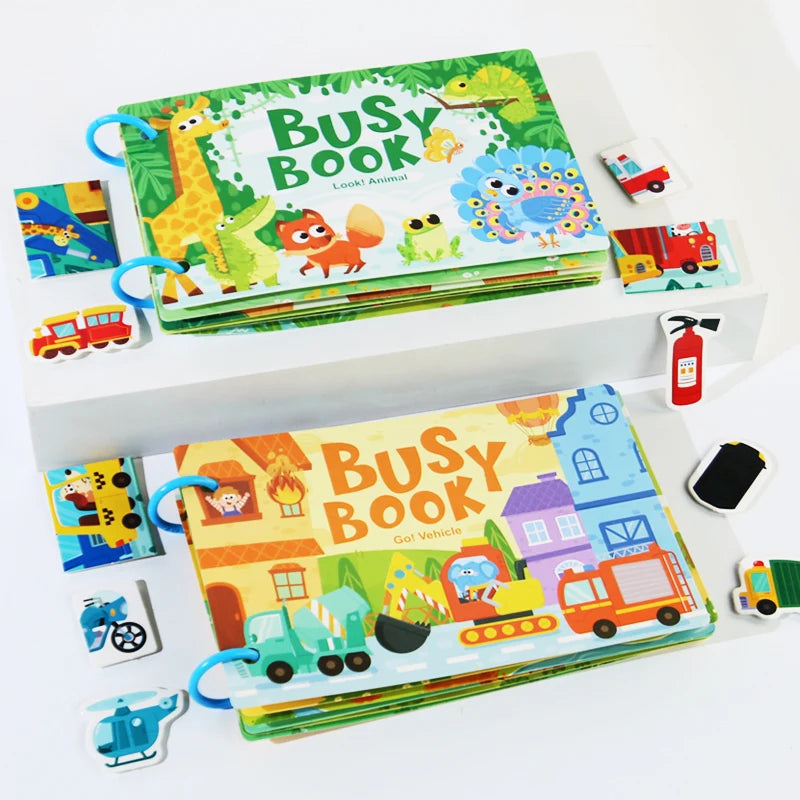 Montessori Baby Busy Book - Early Learning Educational Quiet Sticker Book