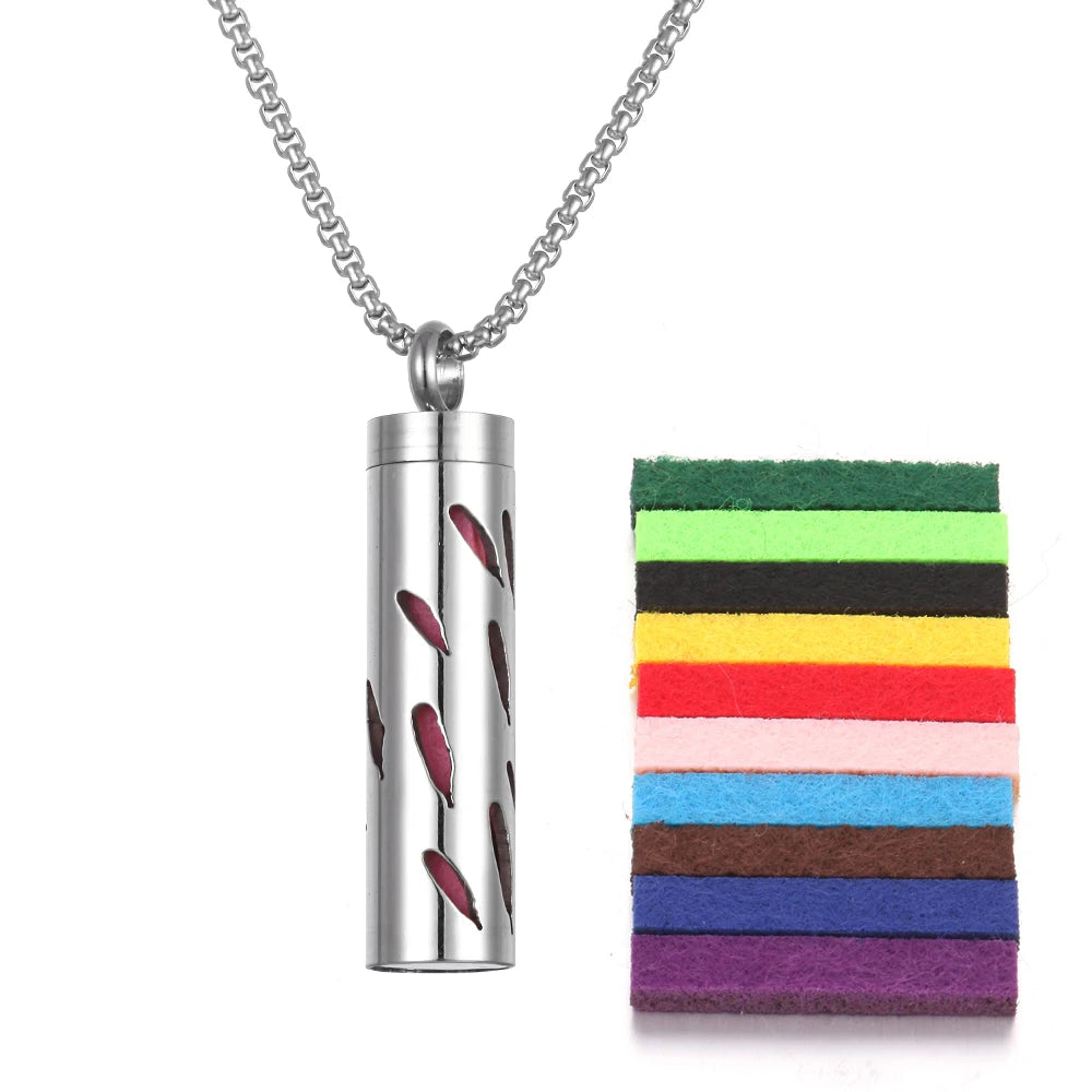 Aroma Therapy Essential Oil Diffuser Locket Necklace