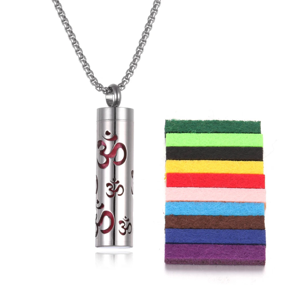 Aroma Therapy Essential Oil Diffuser Locket Necklace