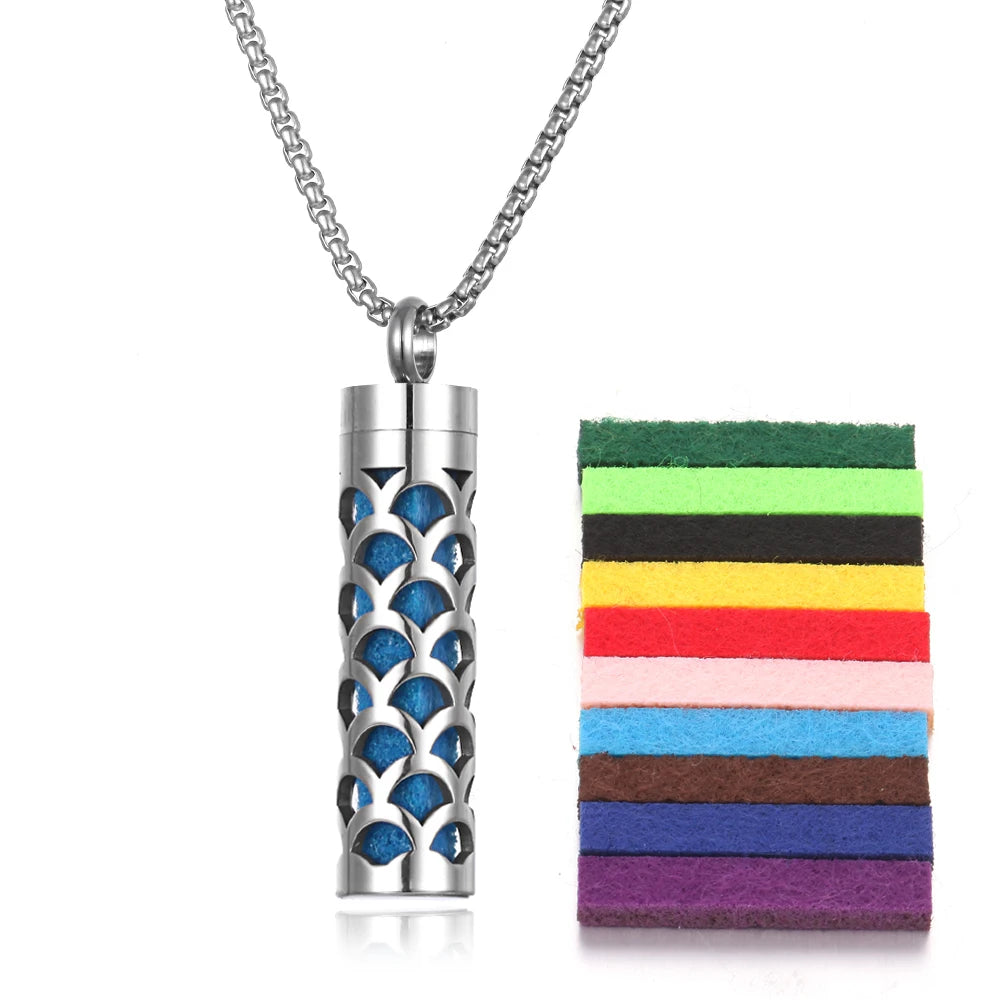 Aroma Therapy Essential Oil Diffuser Locket Necklace