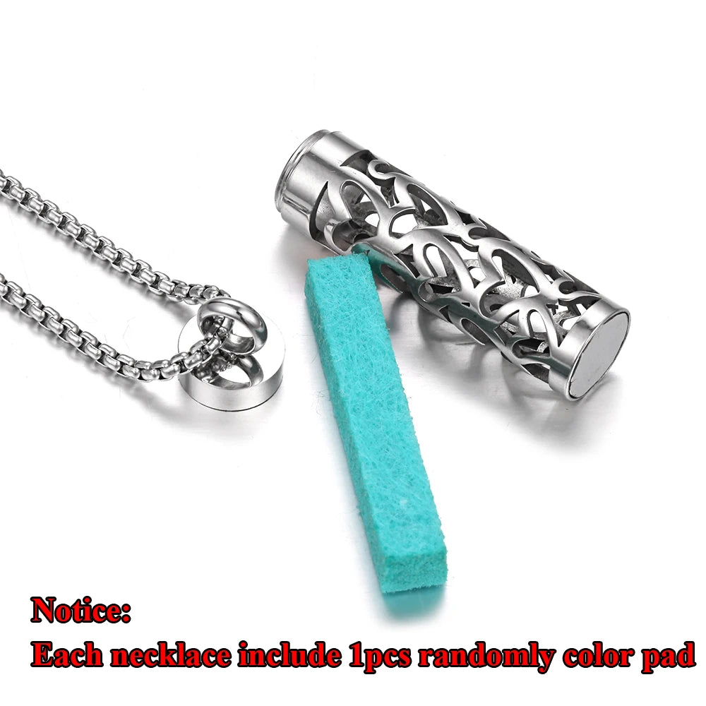 Aroma Therapy Essential Oil Diffuser Locket Necklace