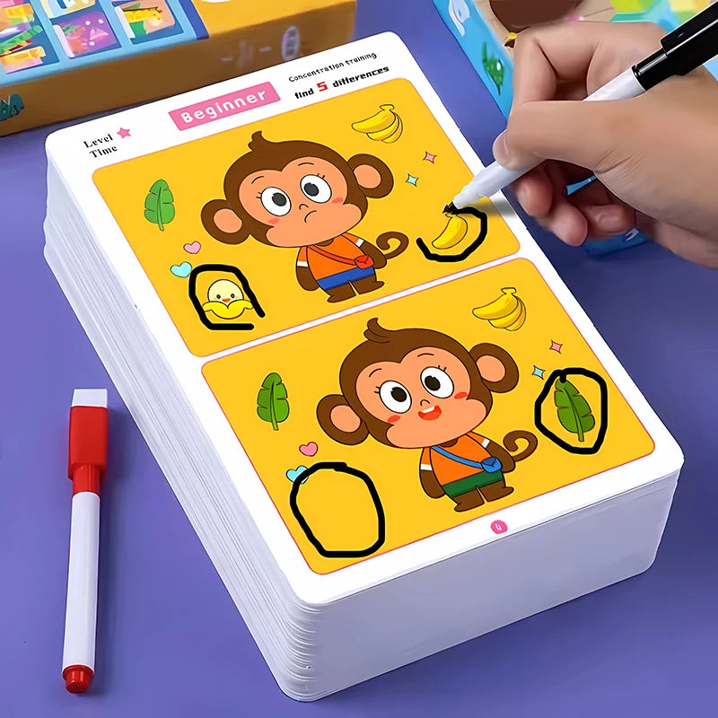 Montessori Educational Matching Game Cartoon Puzzle Toy for Toddlers