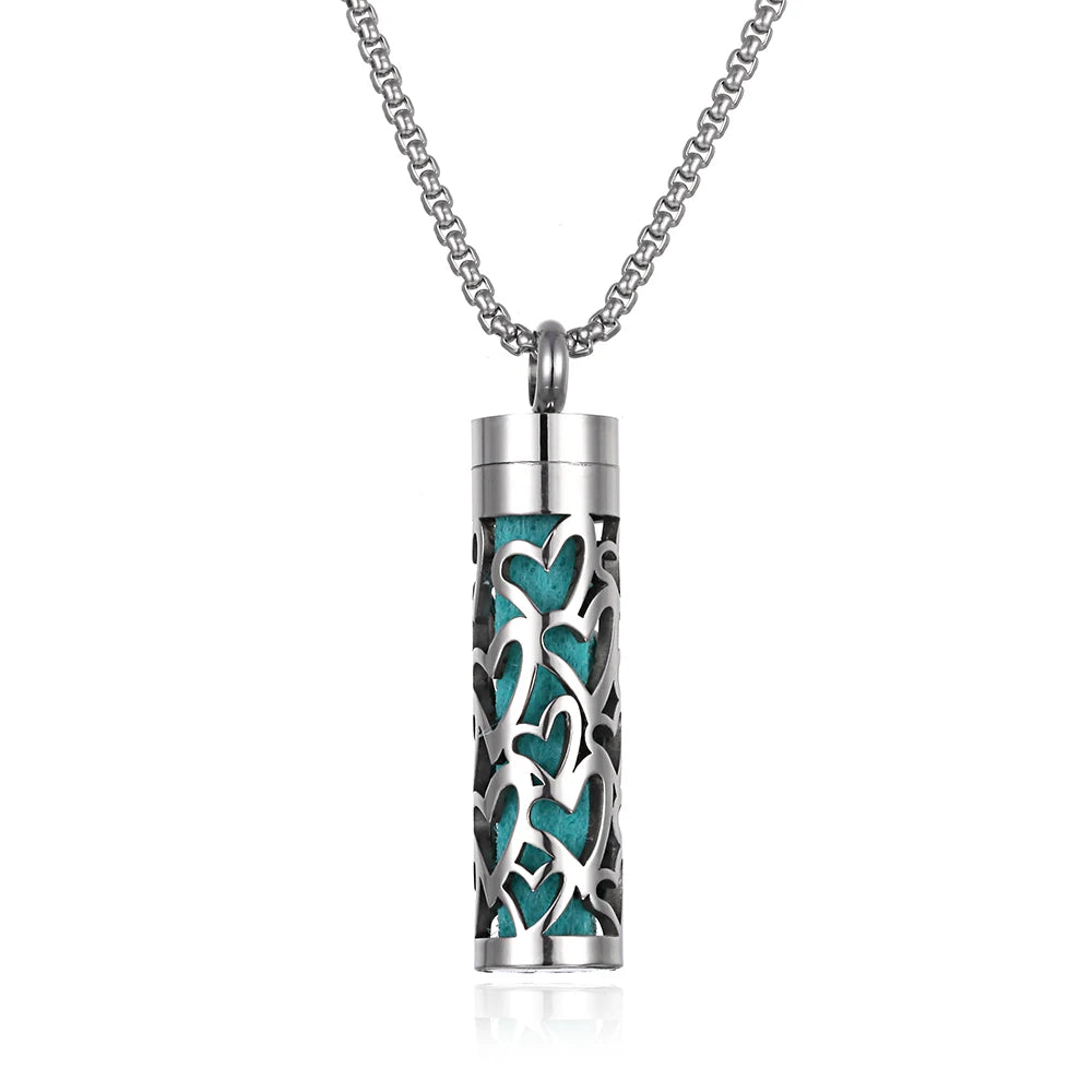Aroma Therapy Essential Oil Diffuser Locket Necklace