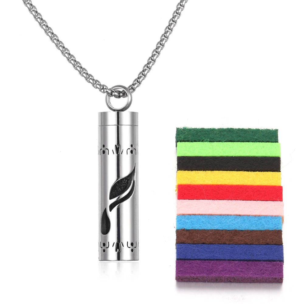 Aroma Therapy Essential Oil Diffuser Locket Necklace