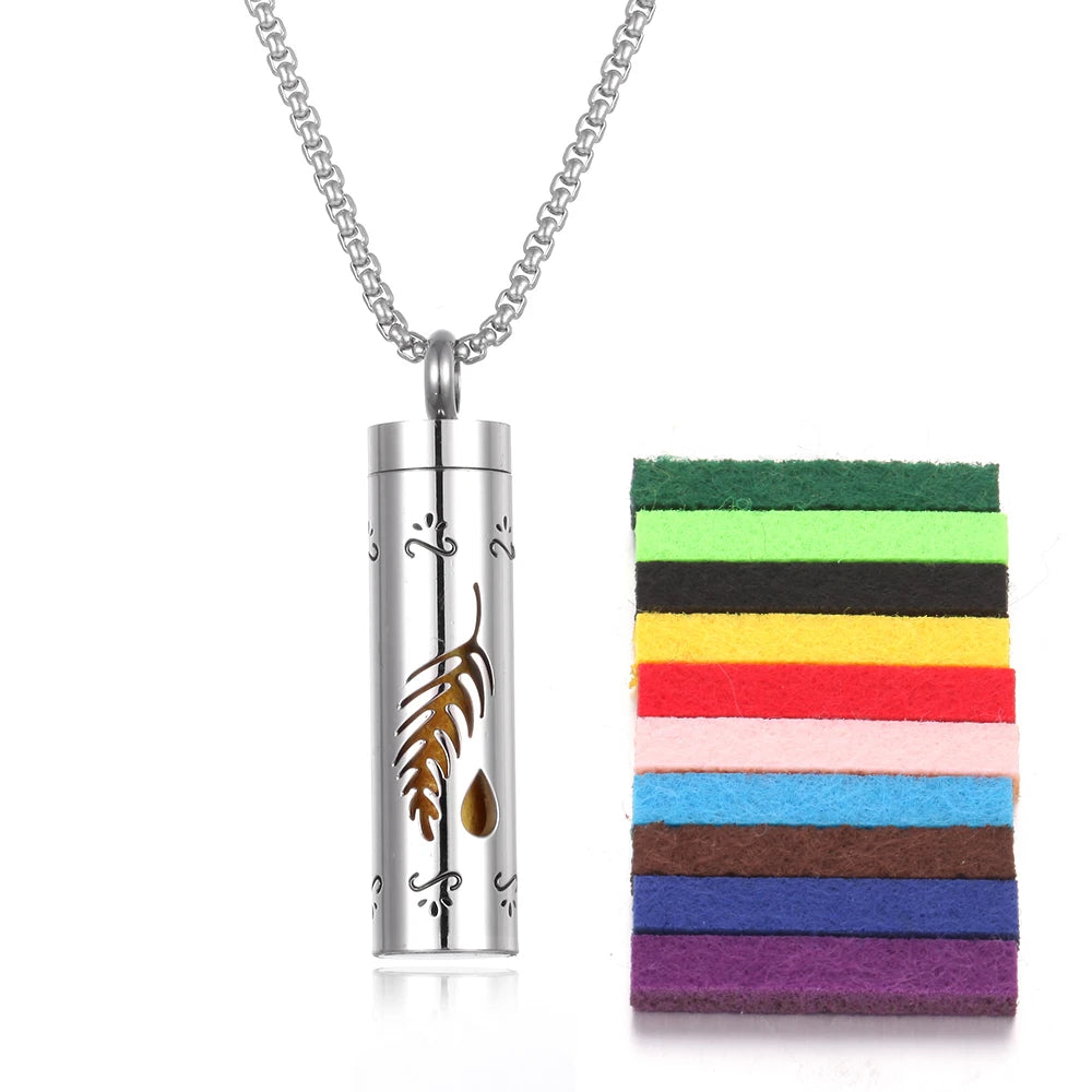 Aroma Therapy Essential Oil Diffuser Locket Necklace