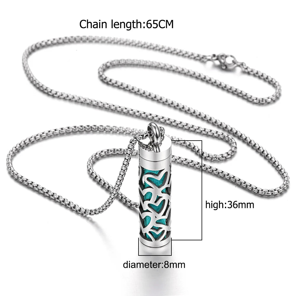 Aroma Therapy Essential Oil Diffuser Locket Necklace