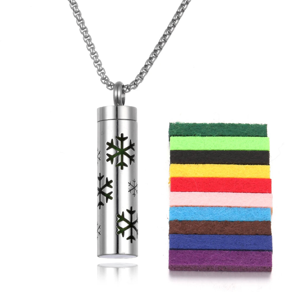 Aroma Therapy Essential Oil Diffuser Locket Necklace