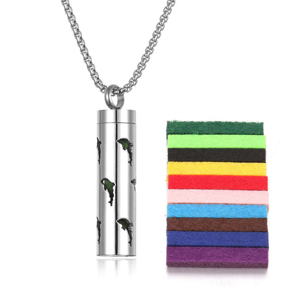 Aroma Therapy Essential Oil Diffuser Locket Necklace