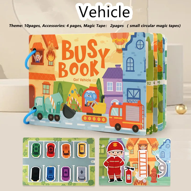 Montessori Baby Busy Book - Early Learning Educational Quiet Sticker Book